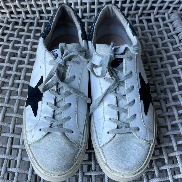 Golden Goose Hi Star |White | blue glitter-back |Size 39| 9 - Picture 5 of 16